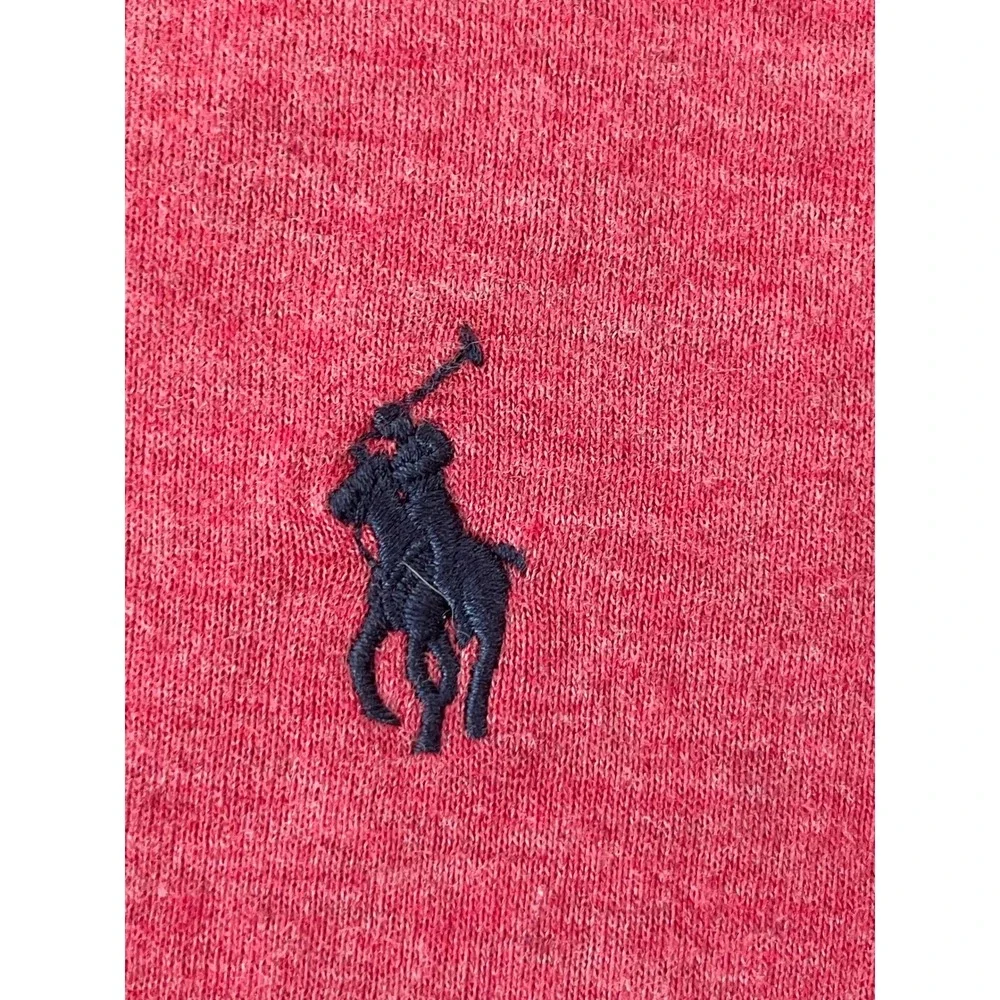 Polo Ralph Lauren Mens XL Pullover Orange Heather Performance Quarter Zip Salmon